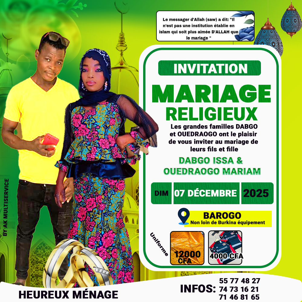 Affiche de mariage