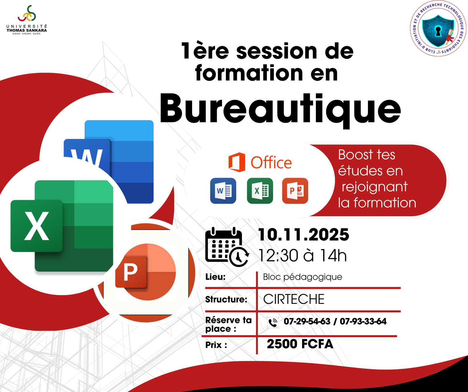Affiche de Formation Professionnelle - Pack Office