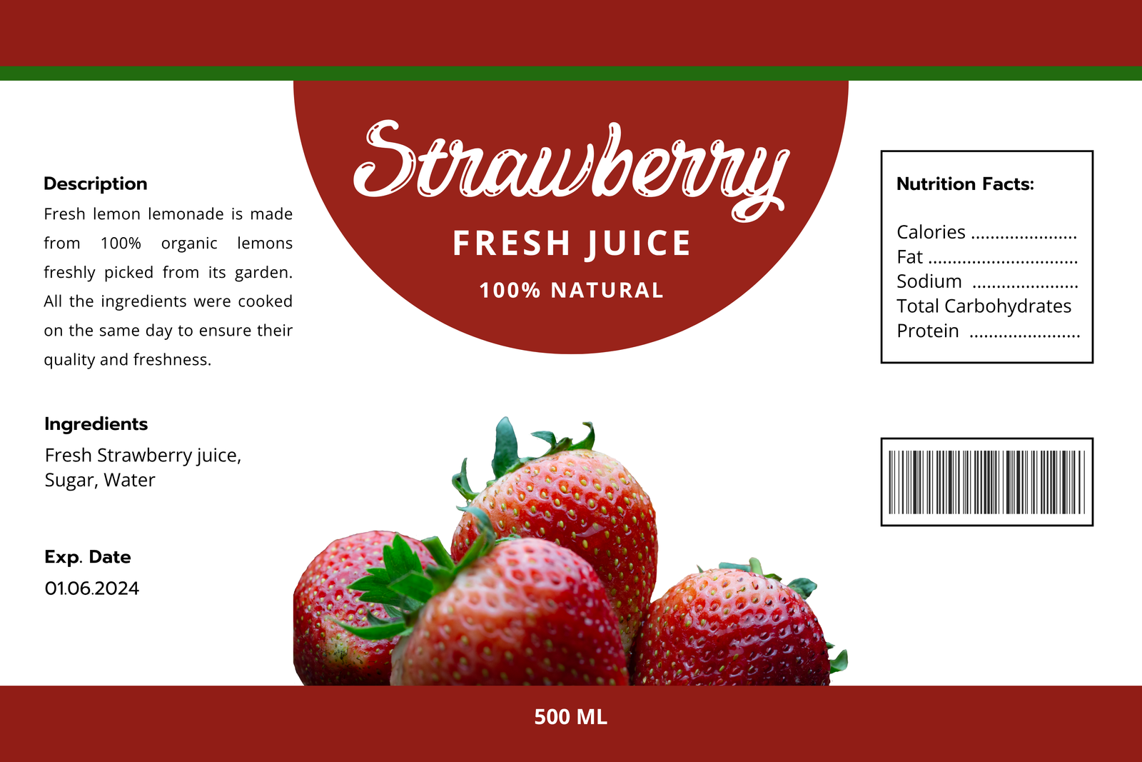 Étiquette de Boisson : "Essence de Fruit"