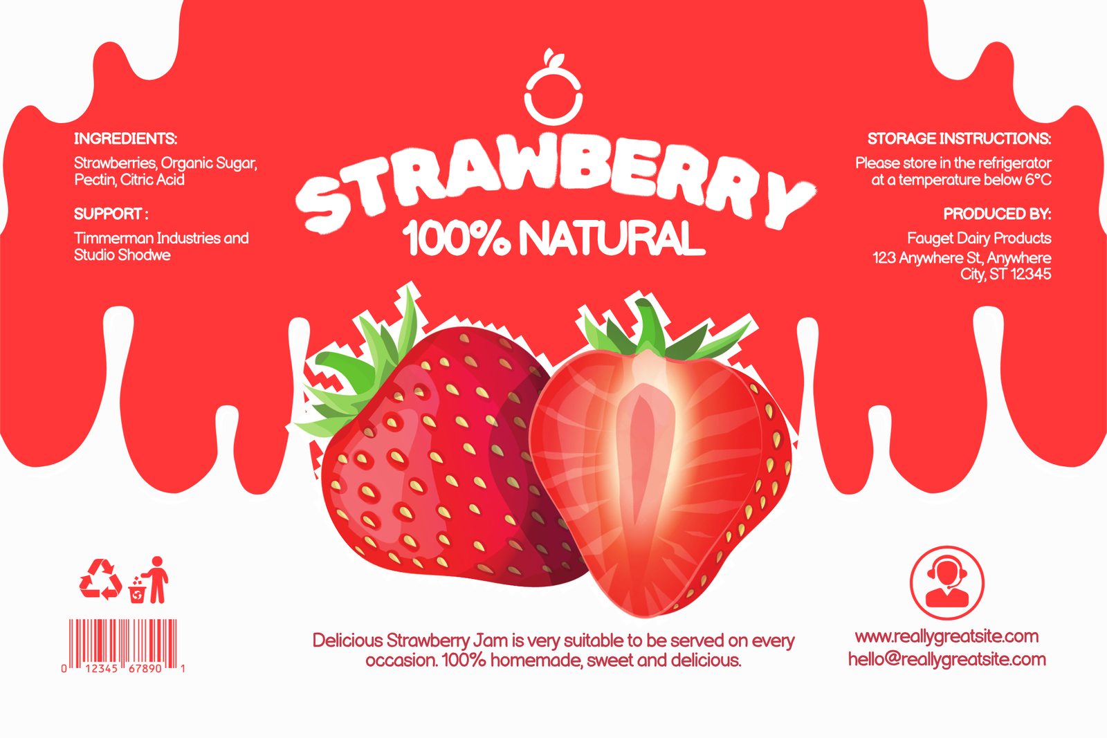 Étiquette de Produit : "Délice Fruité"