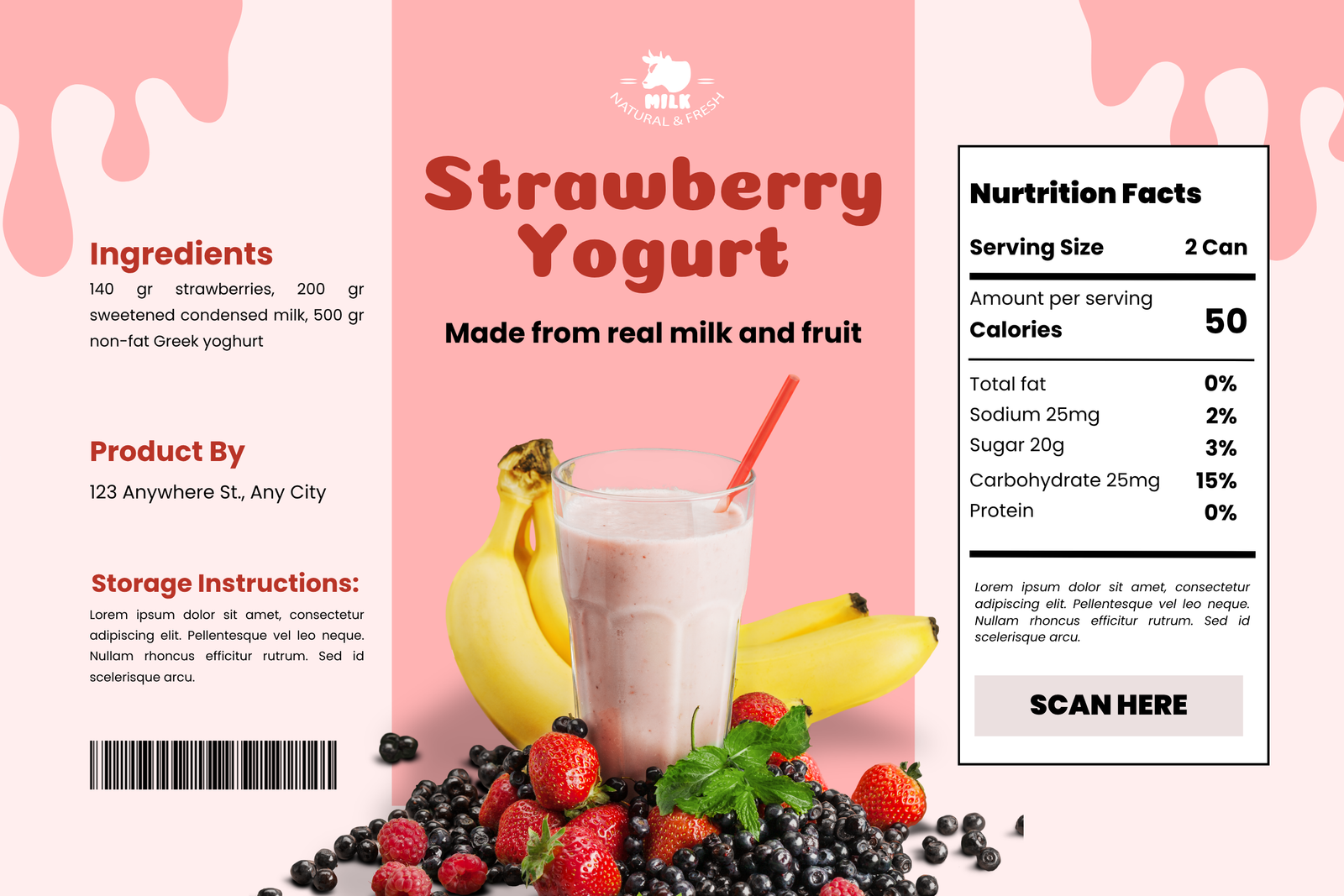 Étiquette de Produit : "Fraîcheur Gourmande"