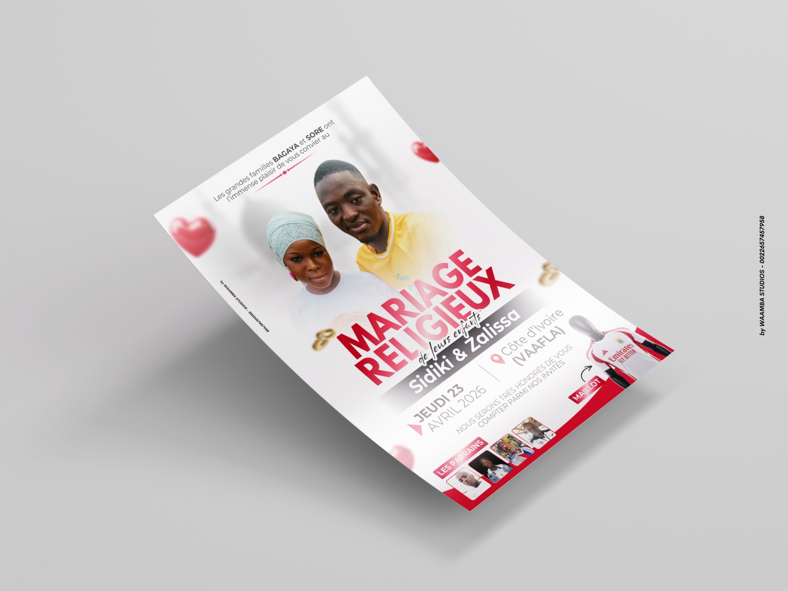 Creation graphique pour Affiche de Mariage par Golden Design